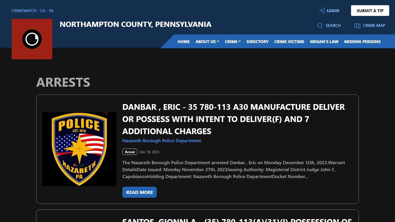 Arrests for Northampton County, Pennsylvania | CRIMEWATCH
